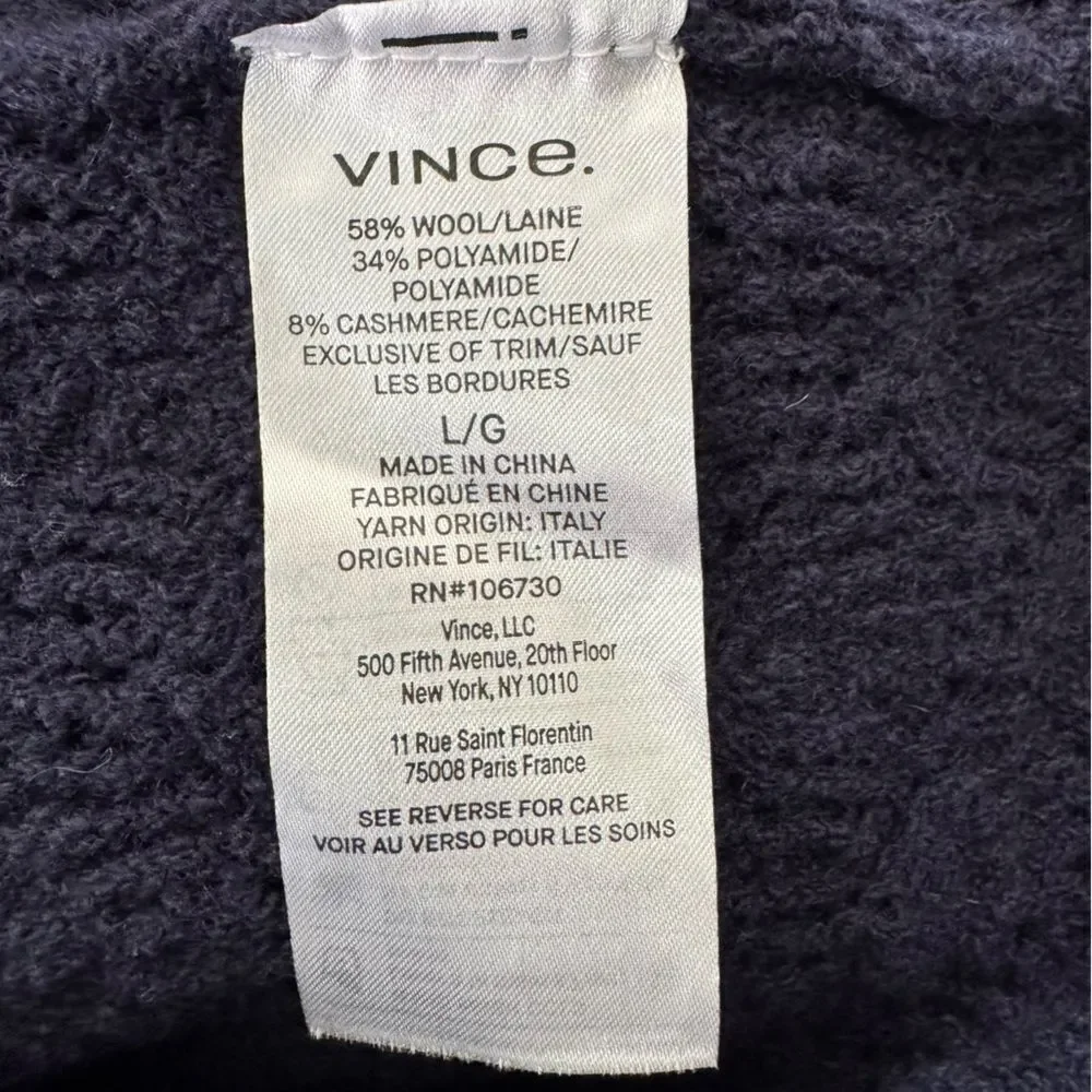 Vince Women's Lace Stitch Polo Sweater Size Large